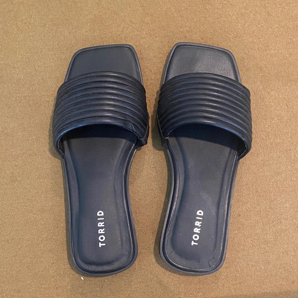Torrid Dark Blue Slide Sandals